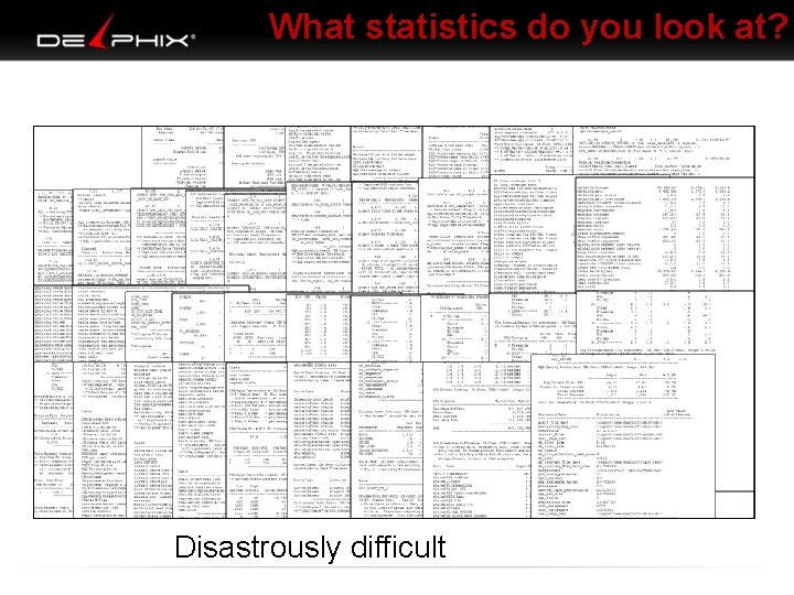 What statistics do you look at? Disastrously difficult 