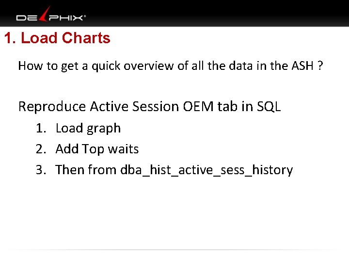 1. Load Charts How to get a quick overview of all the data in