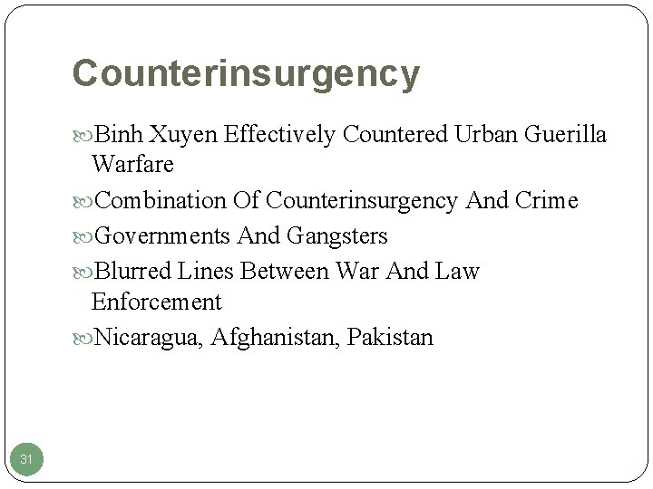 Counterinsurgency Binh Xuyen Effectively Countered Urban Guerilla Warfare Combination Of Counterinsurgency And Crime Governments