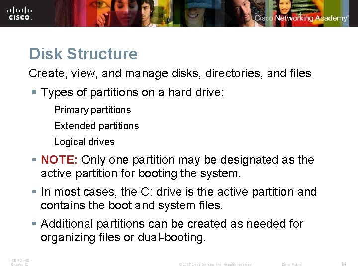 Disk Structure Create, view, and manage disks, directories, and files § Types of partitions Disk Structure Create, view, and manage disks, directories, and files § Types of partitions