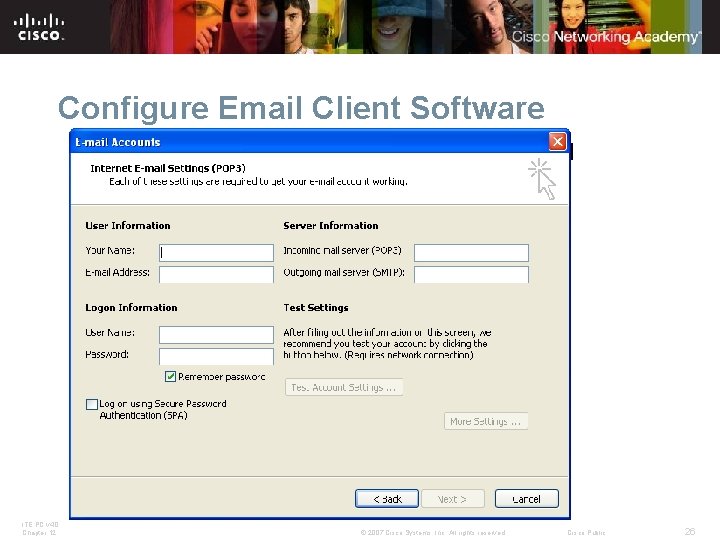 Configure Email Client Software Use the following information to set up an email account Configure Email Client Software Use the following information to set up an email account
