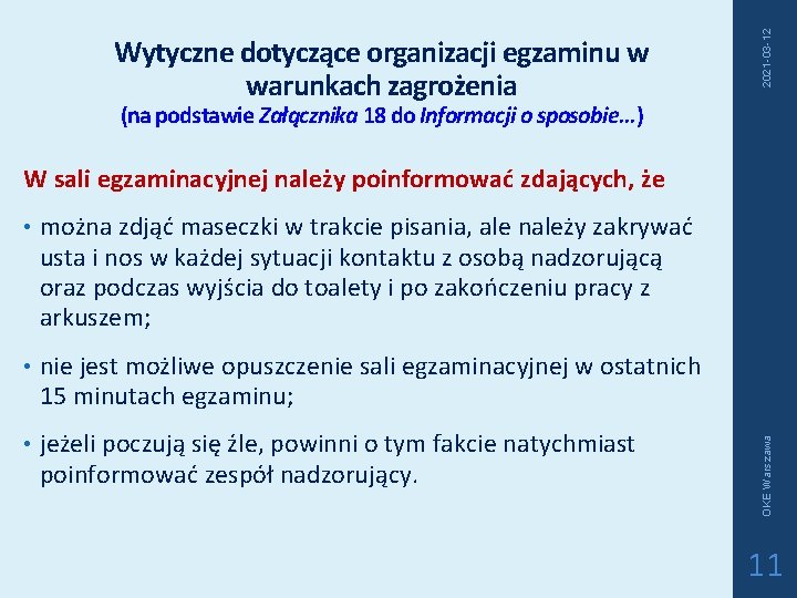 2021 -03 -12 Wytyczne dotyczące organizacji egzaminu w warunkach zagrożenia (na podstawie Załącznika 18 2021 -03 -12 Wytyczne dotyczące organizacji egzaminu w warunkach zagrożenia (na podstawie Załącznika 18