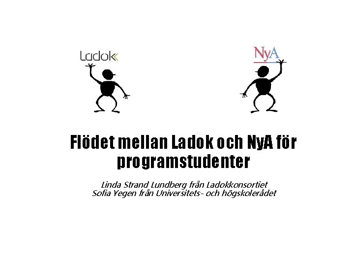 Flödet mellan Ladok och Ny. A för programstudenter Linda Strand Lundberg från Ladokkonsortiet Sofia Flödet mellan Ladok och Ny. A för programstudenter Linda Strand Lundberg från Ladokkonsortiet Sofia