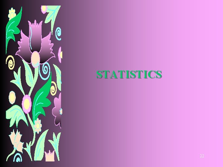 STATISTICS 22 