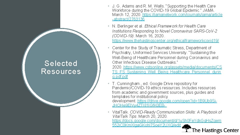  • J. G. Adams and R. M. Walls. “Supporting the Health Care Workforce