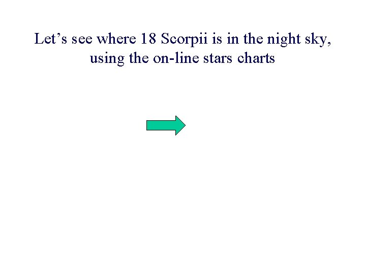 Let’s see where 18 Scorpii is in the night sky, using the on-line stars