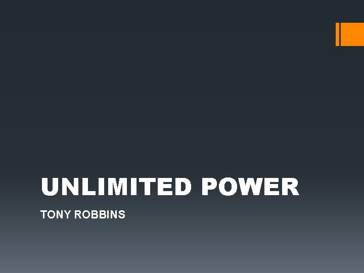 UNLIMITED POWER TONY ROBBINS 