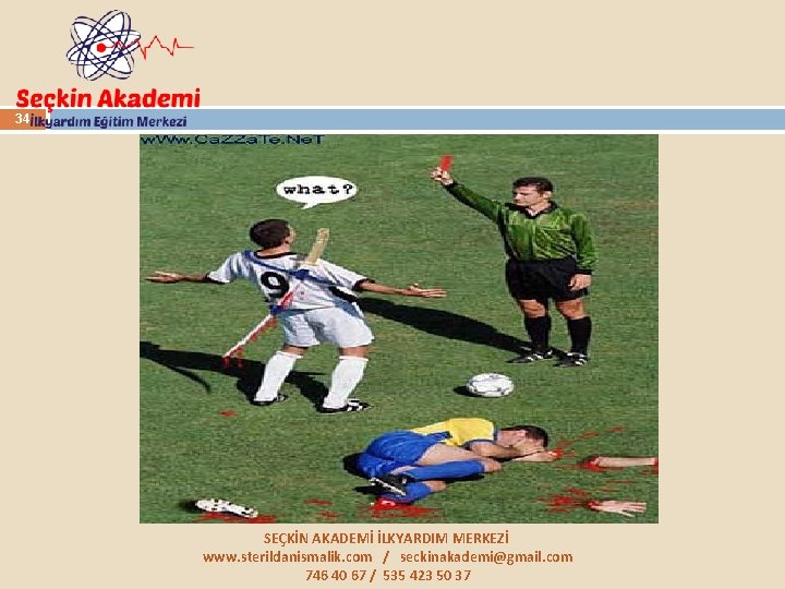 34 SEÇKİN AKADEMİ İLKYARDIM MERKEZİ www. sterildanismalik. com / seckinakademi@gmail. com 746 40 67