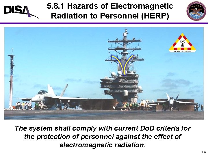5. 8. 1 Hazards of Electromagnetic MIL-STD-464 A Format Radiation to Personnel (HERP) The