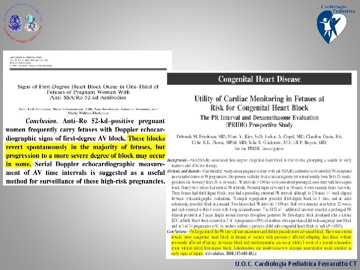 U. O. C. Cardiologia Pediatrica Ferrarotto CT 
