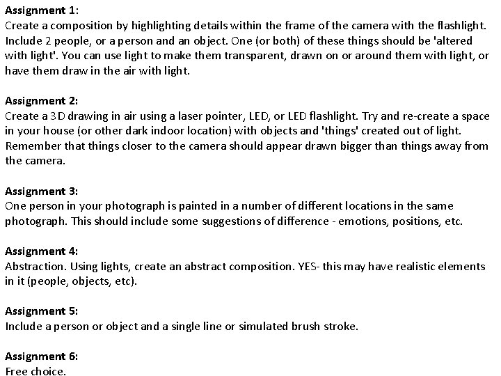 Assignment 1: Create a composition by highlighting details within the frame of the camera