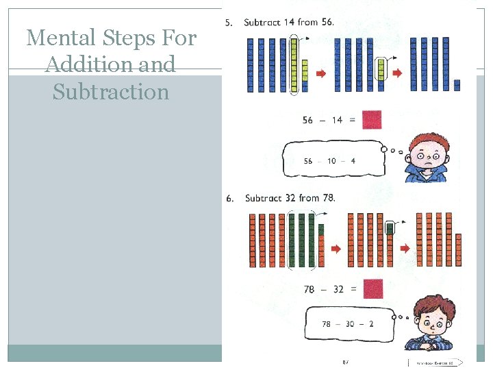 Mental Steps For Addition and Subtraction 