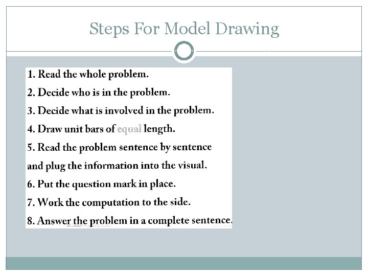 Steps For Model Drawing 