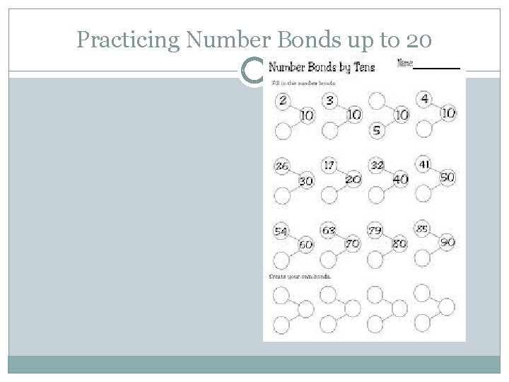 Practicing Number Bonds up to 20 