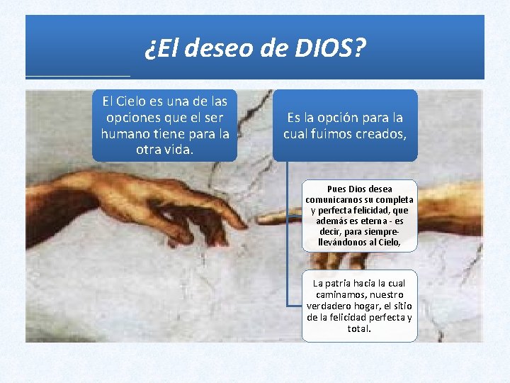 ¿El deseo de DIOS? El Cielo es una de las opciones que el ser ¿El deseo de DIOS? El Cielo es una de las opciones que el ser