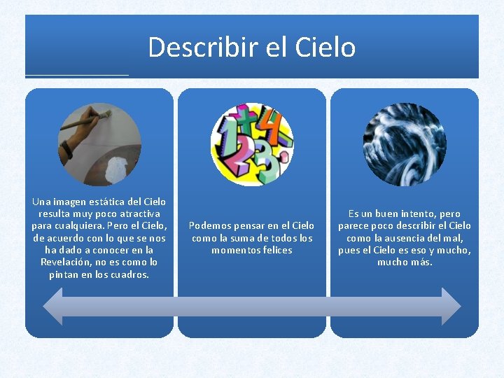 Describir el Cielo Una imagen estática del Cielo resulta muy poco atractiva para cualquiera. Describir el Cielo Una imagen estática del Cielo resulta muy poco atractiva para cualquiera.