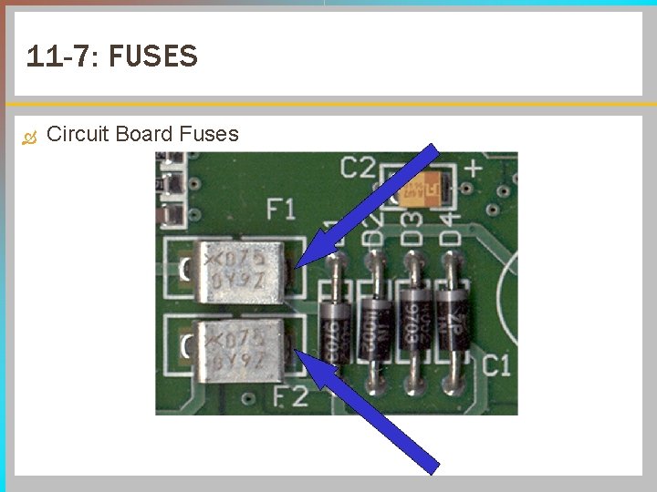 11 -7: FUSES Circuit Board Fuses 