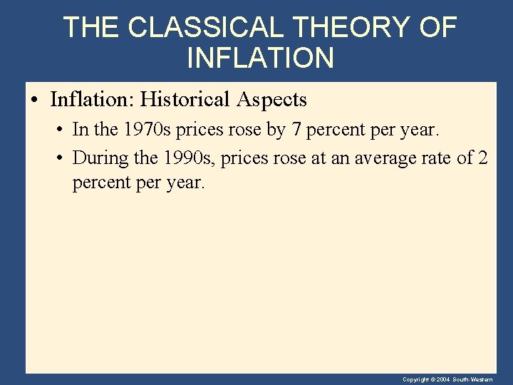 THE CLASSICAL THEORY OF INFLATION • Inflation: Historical Aspects • In the 1970 s