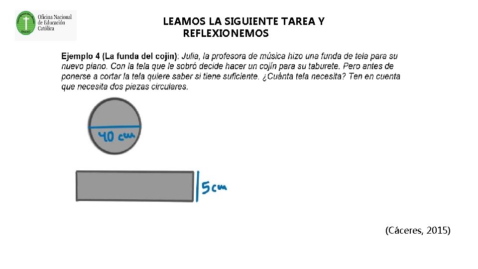 LEAMOS LA SIGUIENTE TAREA Y REFLEXIONEMOS (Cáceres, 2015) 