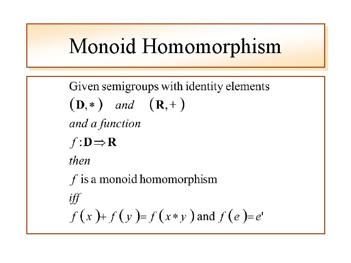 Monoid Homomorphism 