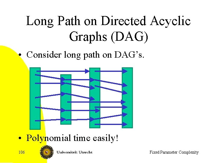 Long Path on Directed Acyclic Graphs (DAG) • Consider long path on DAG’s. •