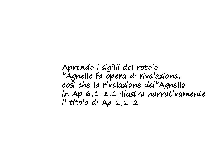 Aprendo i sigilli del rotolo l’Agnello fa opera di rivelazione, così che la rivelazione