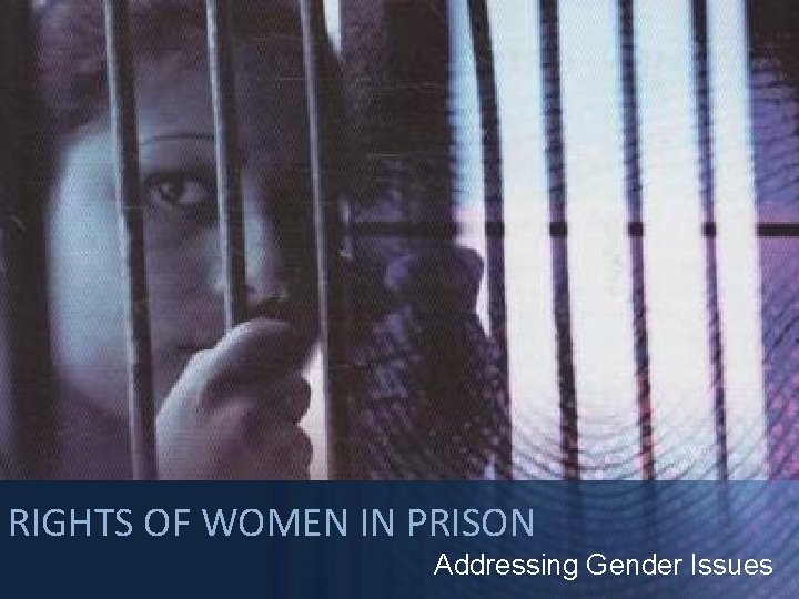 RIGHTS OF WOMEN IN PRISON Addressing Gender Issues 