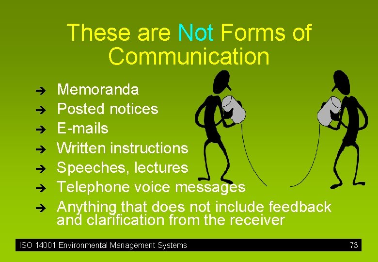 These are Not Forms of Communication è è è è Memoranda Posted notices E-mails