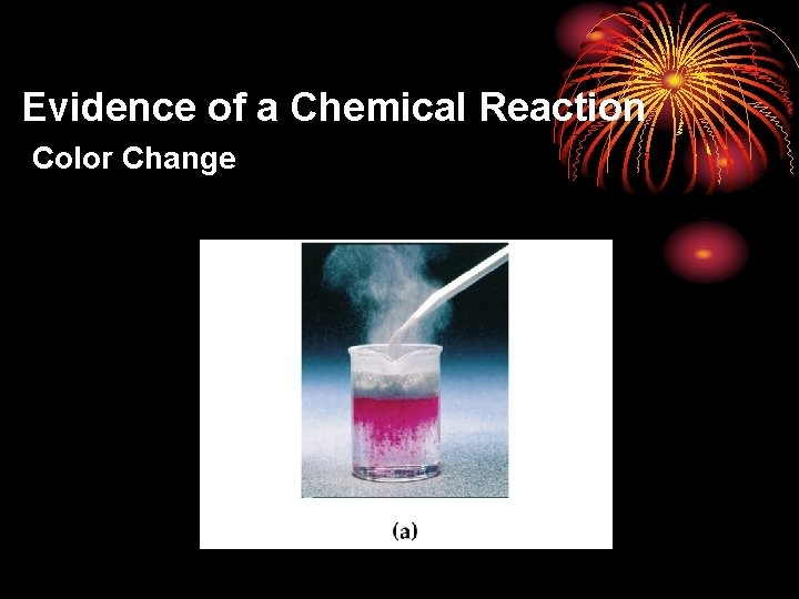 Evidence of a Chemical Reaction Color Change 