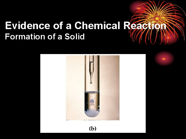 Evidence of a Chemical Reaction Formation of a Solid 