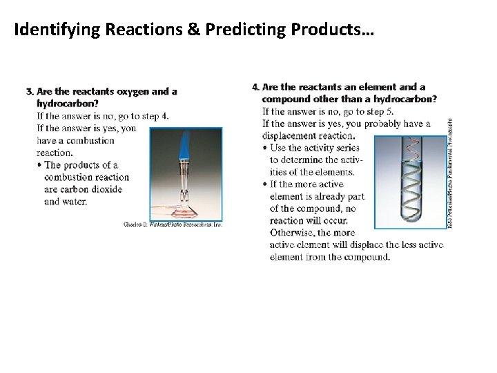 Identifying Reactions & Predicting Products… 