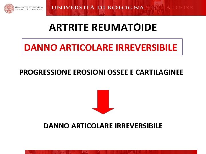 ARTRITE REUMATOIDE DANNO ARTICOLARE IRREVERSIBILE PROGRESSIONE EROSIONI OSSEE E CARTILAGINEE DANNO ARTICOLARE IRREVERSIBILE ARTRITE REUMATOIDE DANNO ARTICOLARE IRREVERSIBILE PROGRESSIONE EROSIONI OSSEE E CARTILAGINEE DANNO ARTICOLARE IRREVERSIBILE