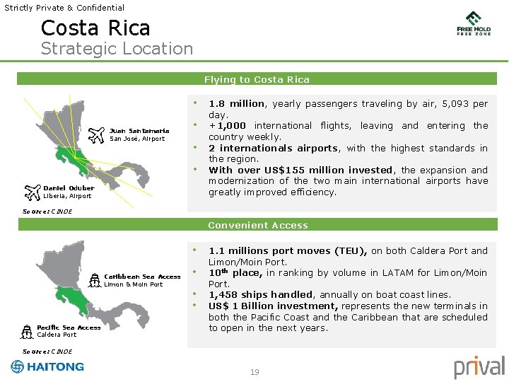 Strictly Private & Confidential Costa Rica Strategic Location Flying to Costa Rica • Juan