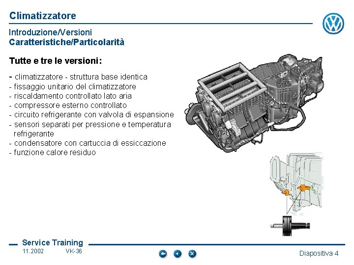 Climatizzatore Introduzione/Versioni Caratteristiche/Particolarità Tutte e tre le versioni: - climatizzatore - struttura base identica