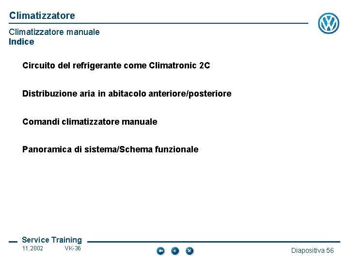 Climatizzatore manuale Indice Circuito del refrigerante come Climatronic 2 C Distribuzione aria in abitacolo