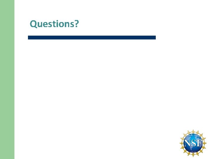 Questions? 