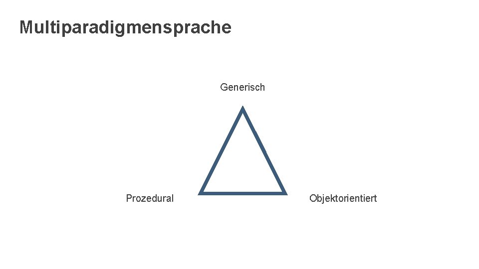 Multiparadigmensprache Generisch Prozedural Objektorientiert 