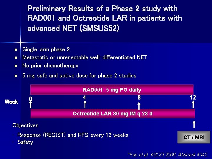 Preliminary Results of a Phase 2 study with RAD 001 and Octreotide LAR in