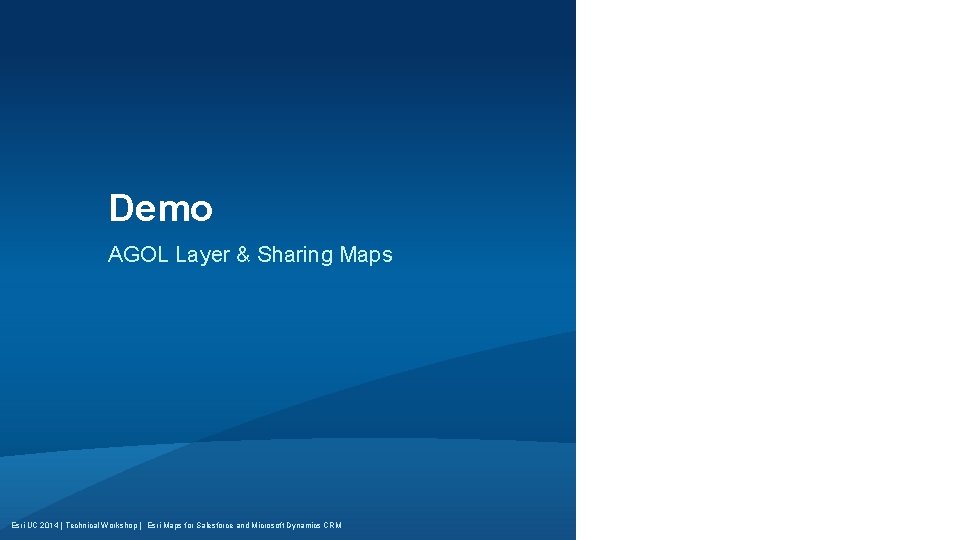 Demo AGOL Layer & Sharing Maps Esri UC 2014 | Technical Workshop | Esri