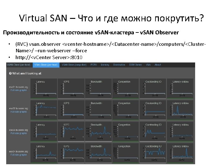 Virtual SAN – Что и где можно покрутить? Производительность и состояние v. SAN-кластера – Virtual SAN – Что и где можно покрутить? Производительность и состояние v. SAN-кластера –