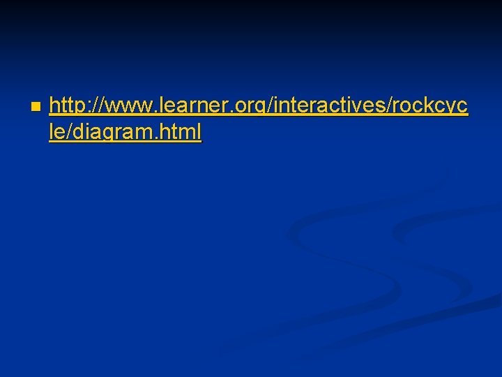 n http: //www. learner. org/interactives/rockcyc le/diagram. html 