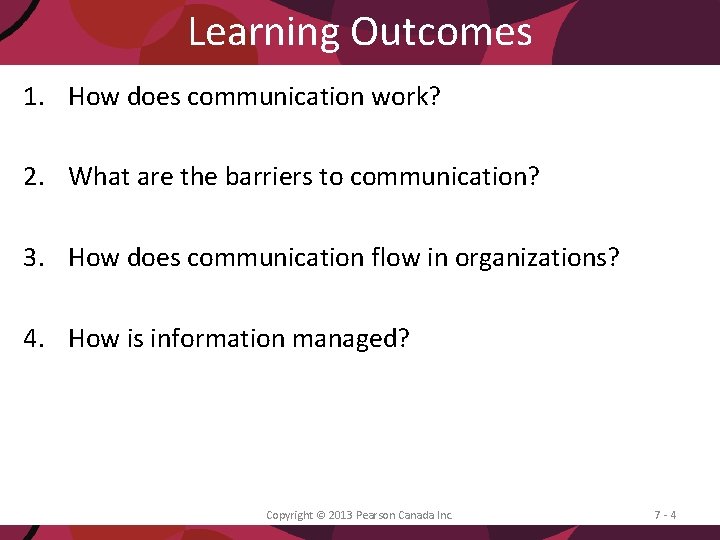 Learning Outcomes 1. How does communication work? 2. What are the barriers to communication?