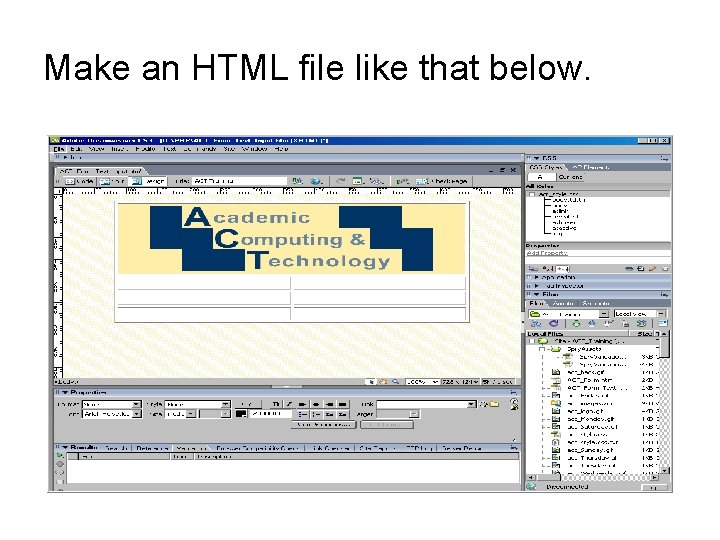 Make an HTML file like that below. 