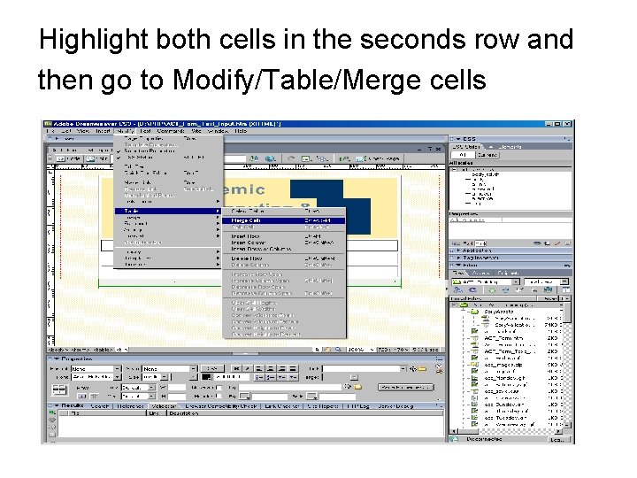 Highlight both cells in the seconds row and then go to Modify/Table/Merge cells 