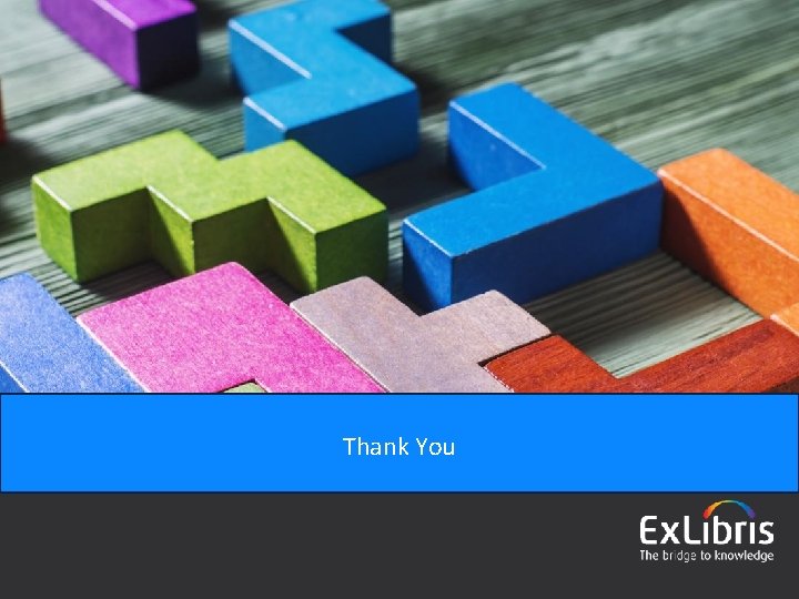 Thank You © 2016 Ex Libris | Confidential & Proprietary 