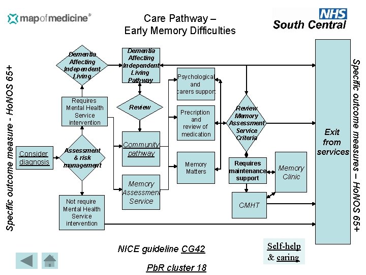 Dementia Affecting Independent Living Requires Mental Health Service intervention Consider diagnosis Assessment & risk