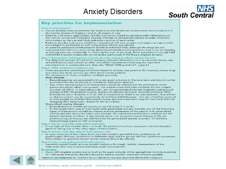 Anxiety Disorders 