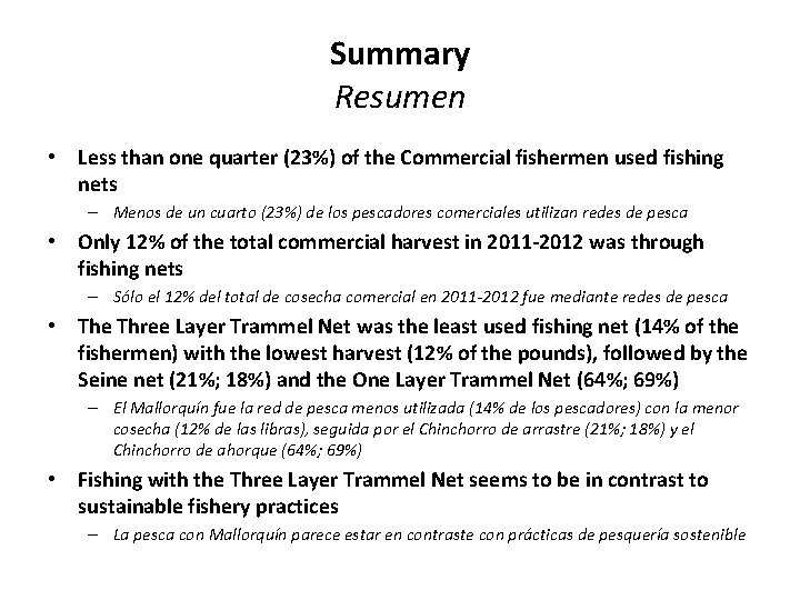 Commentary Fishing Example Solving unsustainable practices of commercial fishing with nets