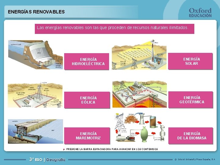 ENERGÍAS RENOVABLES Las energías renovables son las que proceden de recursos naturales ilimitados. ENERGÍA