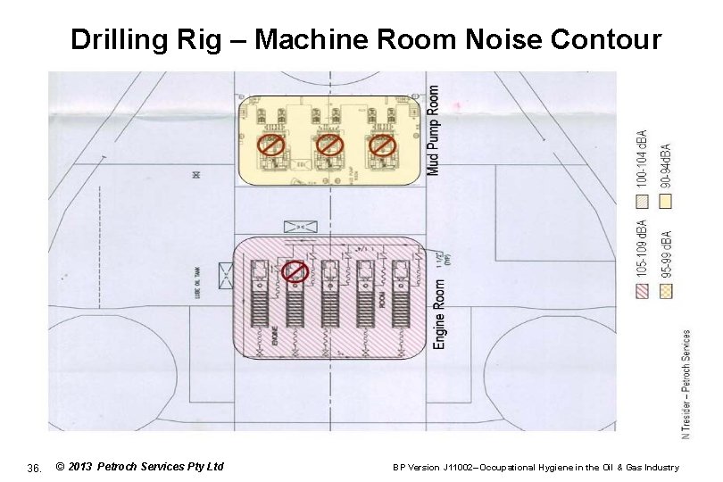 Drilling Rig – Machine Room Noise Contour 36. © 2013 Petroch Services Pty Ltd